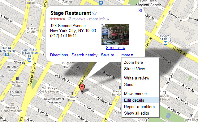 Stage Restaurant Google Maps
