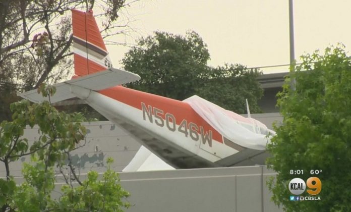 Plane Crash Lands in Pomona