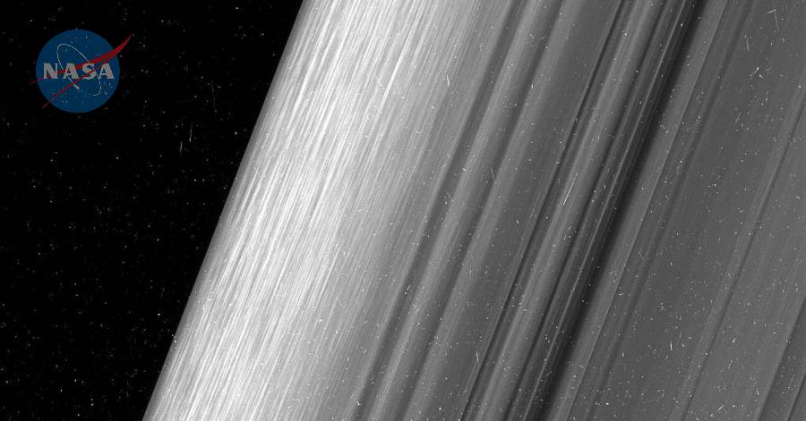 Saturn Rings border - Cassini probe.