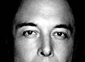 Elon Musk black and white