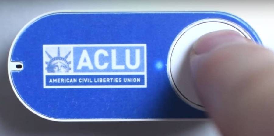 This ACLU Dash Button lets you donate $5 to anti-Trump groups.