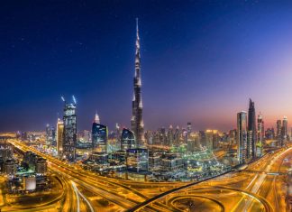 Dubai at night