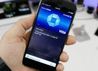 iPhone with the Visa Logo on the screen.