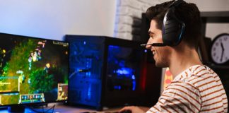 Professional Gamer Playing