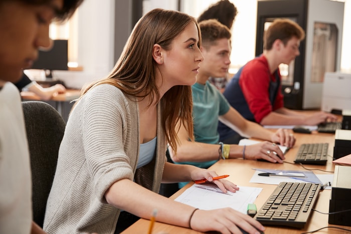 Students Learning Programming Language