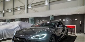 Tesla Model S in a Factory