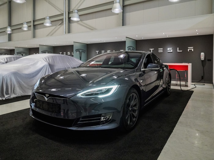 Tesla Model S in a Factory
