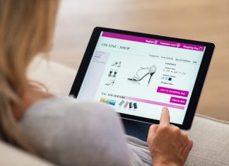 E-Commerce Made Easy Woman Doing Online Shopping