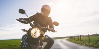Motorcycle Riding in Open Road